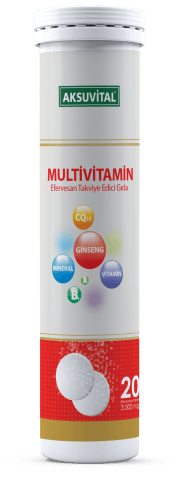 Aksu Vital Multivitamin Efervesan 20 Tablet (mineral+ginseng+vitamin) 3500 Mg