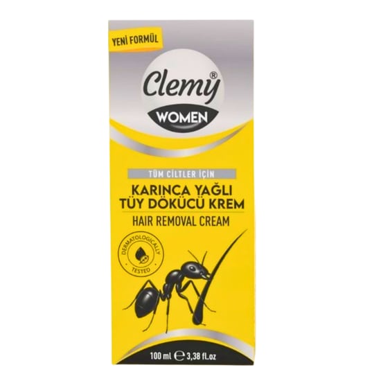 Clemy Women Karınca Yağlı Tüy Dökücü Krem Tüm Ciltler için 100 Ml
