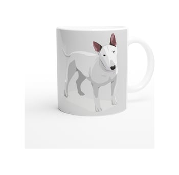 I Love Bull Terrier Temalı Baskılı Kupa Bardak Renkli