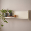 Beyaz Metal Duvar Rafı - Masa Üstü Kitaplık ve Çok Amaçlı Ofis Düzenleyici 21x70 Cm