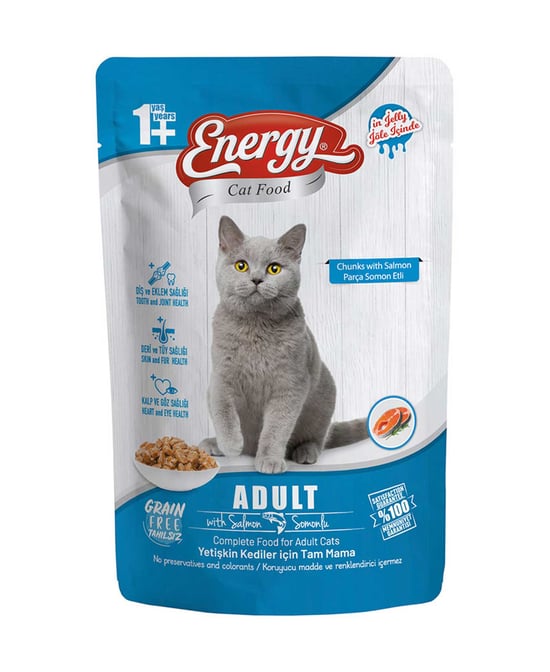 Energy Kedi Maması İslak 85 Gr Somonlu