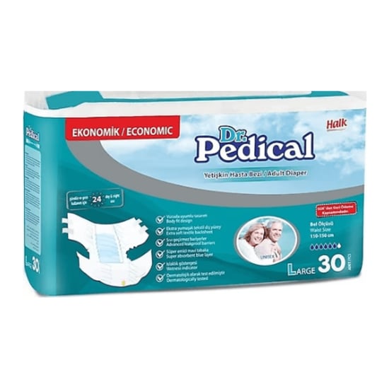 Dr. Pedical Belbantlı Hasta Bezi Büyük Boy Large Beden 30 Adet