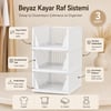 Urve Ur-3695 3 Katlı Portatif Organizer & Çok Amaçlı Kayar Raf ( 18.5x33.5x43cm ) ( Toplam 55.5cm )