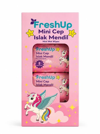 Freshup 8li Mini Islak Mendil - Unicorn