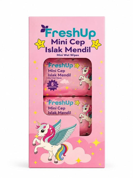 Freshup 8li Mini Islak Mendil - Unicorn
