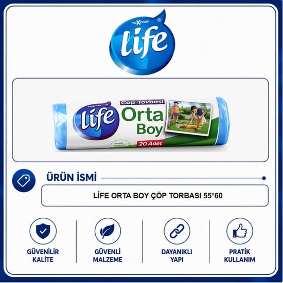 Life Orta Boy Çöp Torbası 20'li