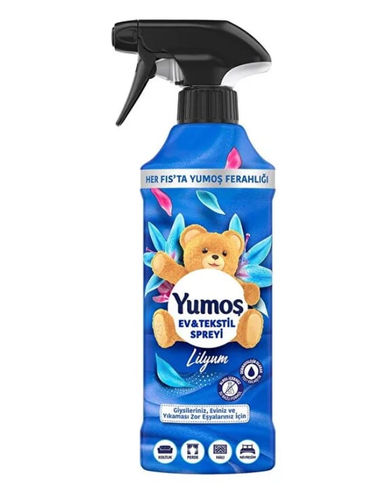 Yumoş Çamaşır Kokusu Sprey 450 ml Lilyum