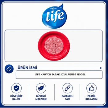 Life Lüks Karton Tabak 10'lu ( PEMBE MODEL )
