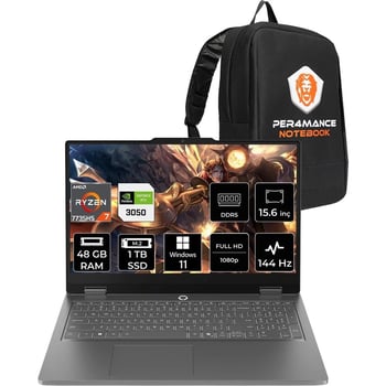 Lenovo Loq Essential Ryzen 7 7735HS RTX 3050 48GB RAM 1TB SSD 15.6" FHD 144Hz Win11 Pro 83S00033TRP3