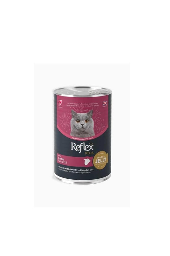 Reflex Plus Jöle İçinde Et Parçacıklı Kuzu Etli Yetişkin Kedi Maması 400 Gr