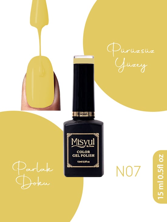Misyul Uv Led Kalıcı Oje Nail Art 15 Ml Neon Serisi N07