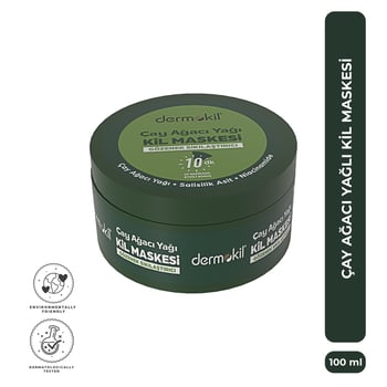Dermokil Çay Ağacı Yağı Gözenek Sıkılaştırıcı Kil Maskesi 100 ml