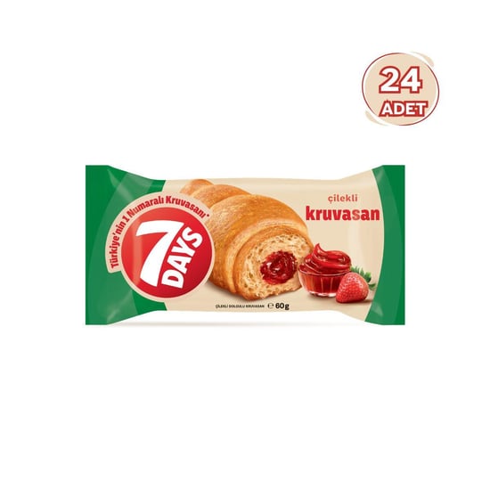 7 Days Çilekli Kruvasan 60 Gr - 24 Adet