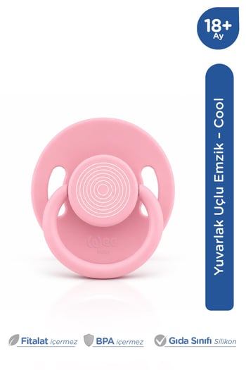 Wee Baby Cool Yuvarlak Uçlu Silikon Emzik 18+ Ay Pembe