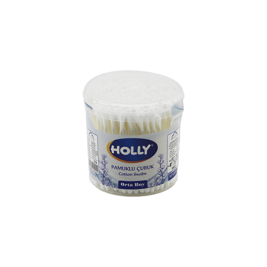 Psf Yeni Holly ( Orta Boy ) Kulak Çöpü ( Pamuklu Çubuk ) ( Yuvarlak Kutu )