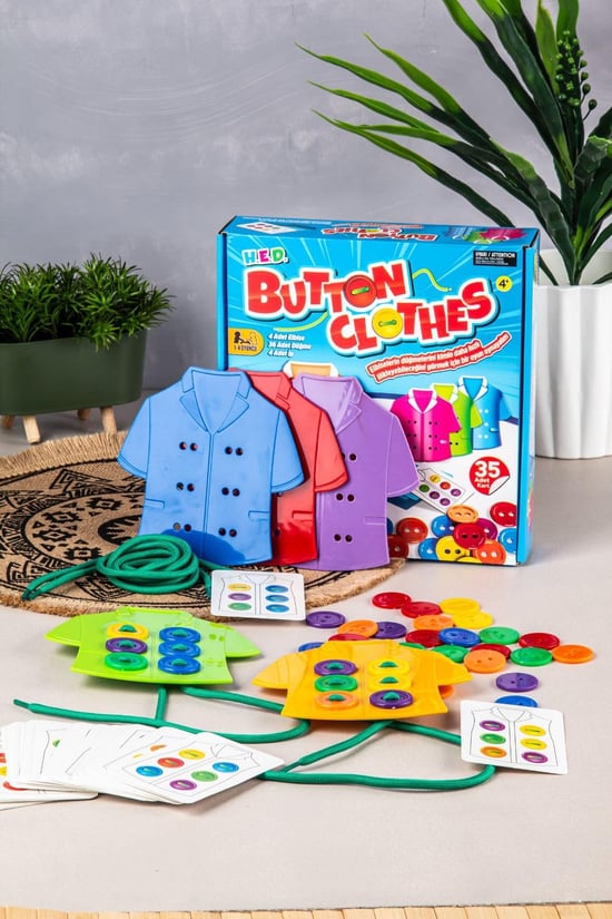 Button Clothess Dikkat Refleks Kutu Oyunu