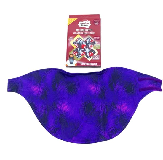 Nx Bio Fashion Ats-1007 Antibakteriyel Yıkanabilir Kışlık Maske Renkli Desenli Kumaş
