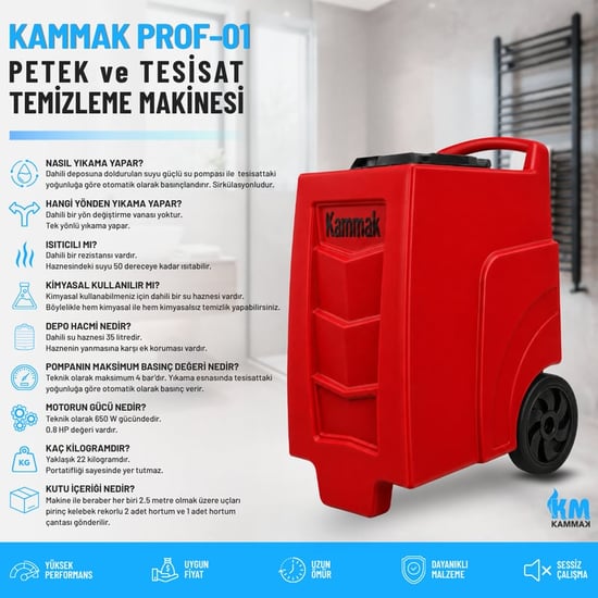 Kammak Prof-01 Isıtıcılı Petek Temizleme Makinesi