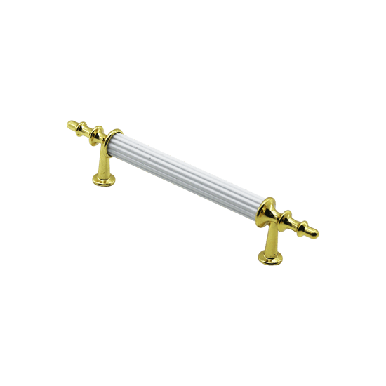 -972 ( 9.6cm ) ( Beyaz & Altın ) Boru Kulp