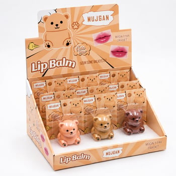 Ayıcık Figürlü Lip Balm – Sevimli Tasarım Dudak Balmı