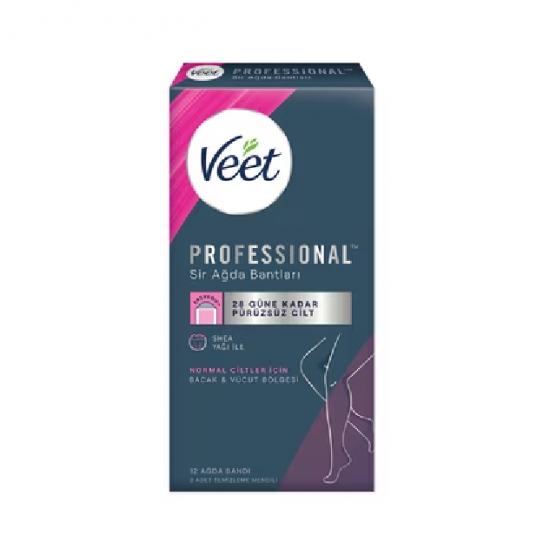 Veet Professional Sir Ağda Bantları Normal Ciltler Bacak ve Vücut Bölgesi 20 Adet
