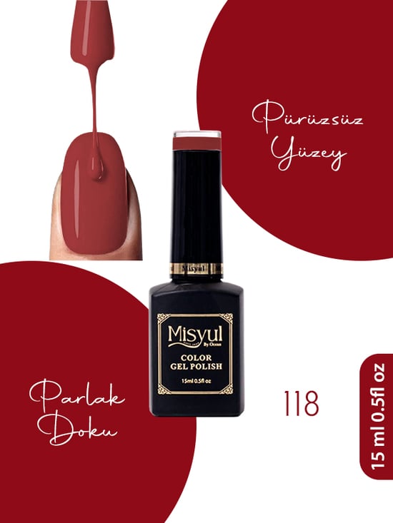 Misyul Uv Led Kalıcı Oje Nail Art 15 Ml 118