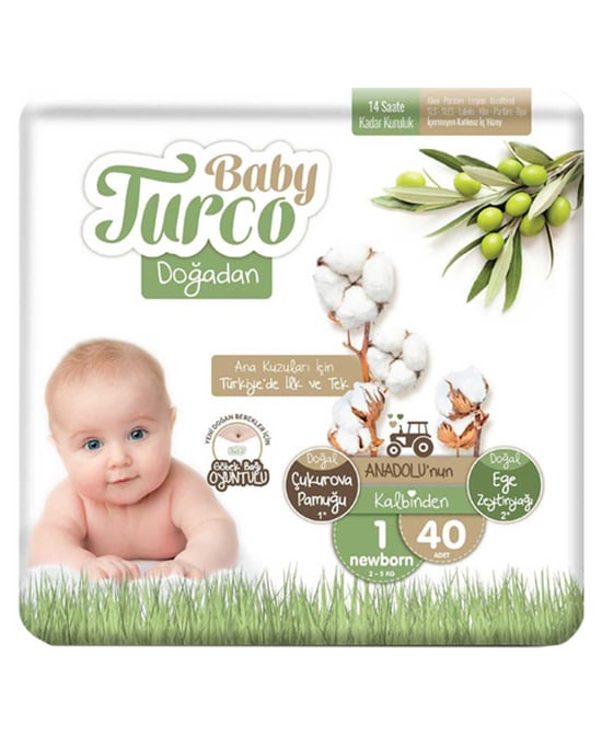 Baby Turco Doğadan Bebek Bezi No:1 40'lı