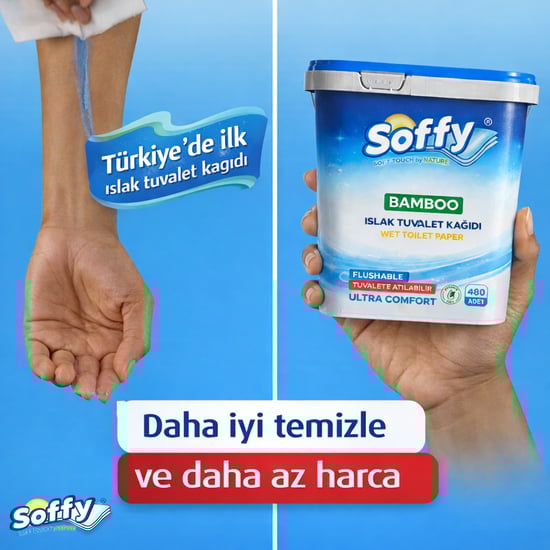 Soffy Islak Tuvalet Kağıdı Tuvalete Atılabilen Flushable