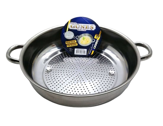Güneş ( No-1 ) ( 26cm ) ( Basık ) Süzek Metal Süzgeç ( Kulplu )