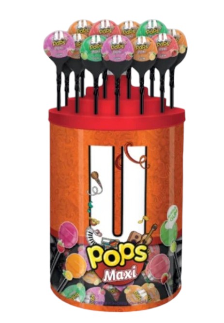 U Pops Maxi Sakız Dolgulu Lolipop Şeker 16 Gr.x 100 Adet