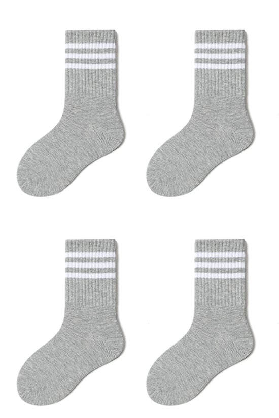 BGK 4 Çift Çocuk Çizgili Mevsimlik Çorap 6-12 Ay