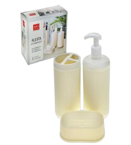 Voce Alesta 3'lü Banyo Seti - Plastik Banyo Seti