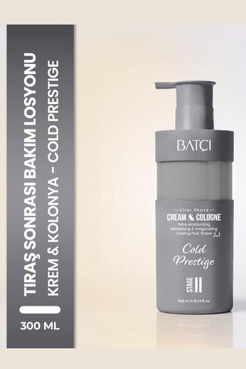Batçı 2'si 1 Arada Tıraş Sonrası Nemlendirici Krem Kolonya 300 Ml Cold Prestige