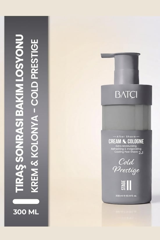Batçı 2'si 1 Arada Tıraş Sonrası Nemlendirici Krem Kolonya 300 Ml Cold Prestige