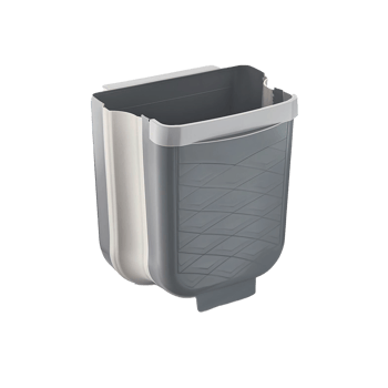 Qlux L-00869-2 ( Gri ) Katlanabilir Mutfak Çöp Kovası ( 6lt )
