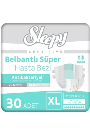 Sleepy Sensitive Süper Yetişkin Hasta Bezi Xlarge 30 Adet