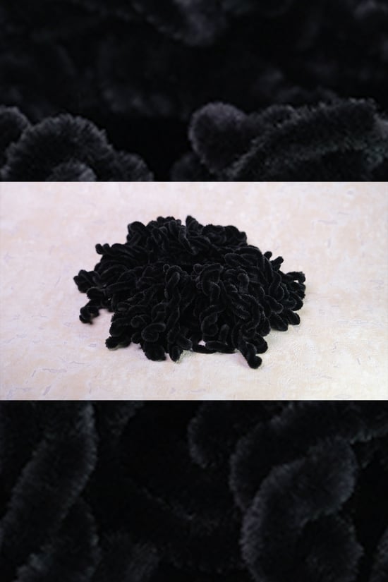 Hürrem Bone Siyah Saç Tokası Kadife 1008_01