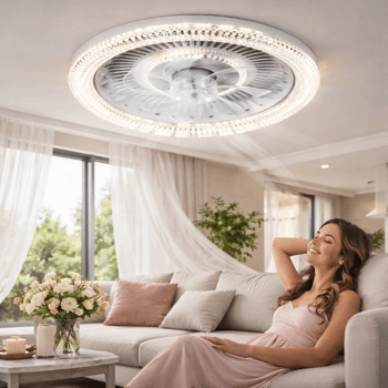 Cata Kristal Led Armatürlü Vantilatör 56cm (23inç) Ct-3012