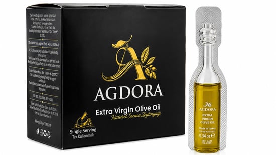 Agdora Premium Natürel Sızma Zeytinyağı 18 X 10 Ml Tek Kullanımlık Sachet | Otel, Restoran ve Kafe Sunumları İçin