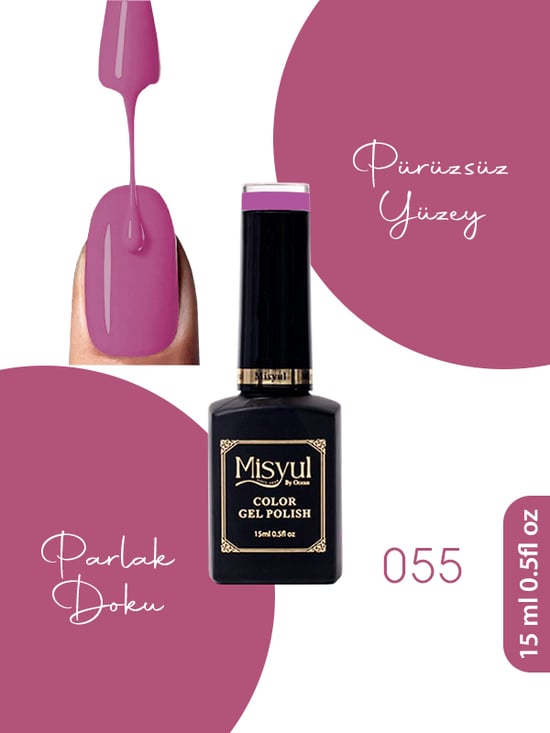 Misyul Uv Led Kalıcı Oje Nail Art 15 Ml 055