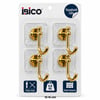 İ17-017 ( 4pcs ) ( Gold ) ( Krom Görünüm ) Plastik Askı ( Yapışkanlı=şeffaf Mika Kristal Plaka=çatlak Desen ) ( 6kg )