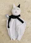 Muslin Emzik Tutuculu Kedi Uyku Arkadaşı Beyaz
