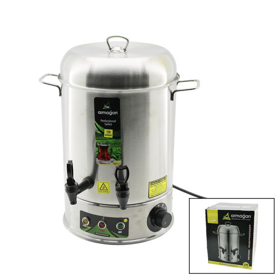 Armağan ( 120 Bardak) Çay Otomatı ( Elektrikli ) Semaver Çay Makinesi ( Çift Musluk ) ( 12lt ) ( 2000w ) ( 9.1a )