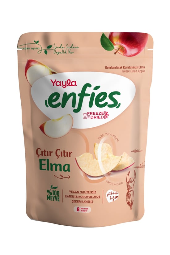 Yayla Enfies Freeze Dried Dondurularak Kurutulmuş Elma 15gr