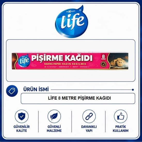 Life Pişirme Kağıdı 8 Metre
