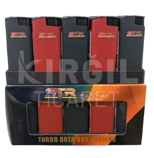 Str Dolumlu Jet Çakmak Sargılı Kızmızı-siyah