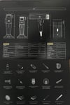 Jrl Professional Ghost Kit 3 Saç Kesim, Çizim, Sakal ve Fön Makinesi 4'lü Set Beyaz