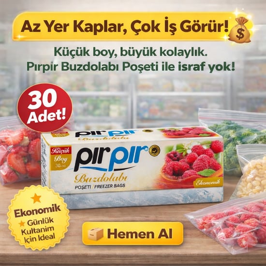 Pırpır Buzdolabı Poşeti Küçük Boy 30'Lu