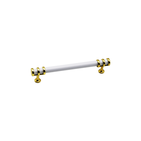 -941 ( 12.8cm ) ( Yüzük Altın & Kulp Beyaz ) Boru Çekmece Kulp