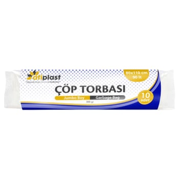 Atiplast Çöp Torbası Jumbo 80x110 300 Gr 10'lu Mavi